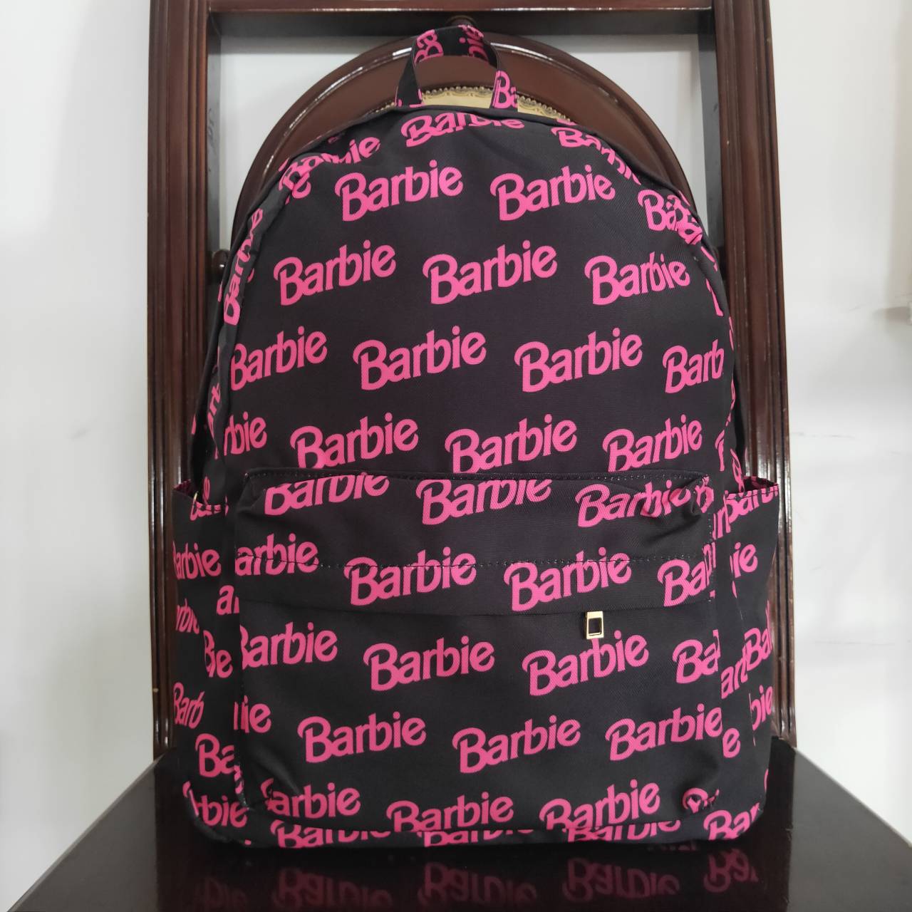 BA0137 letter black backpack