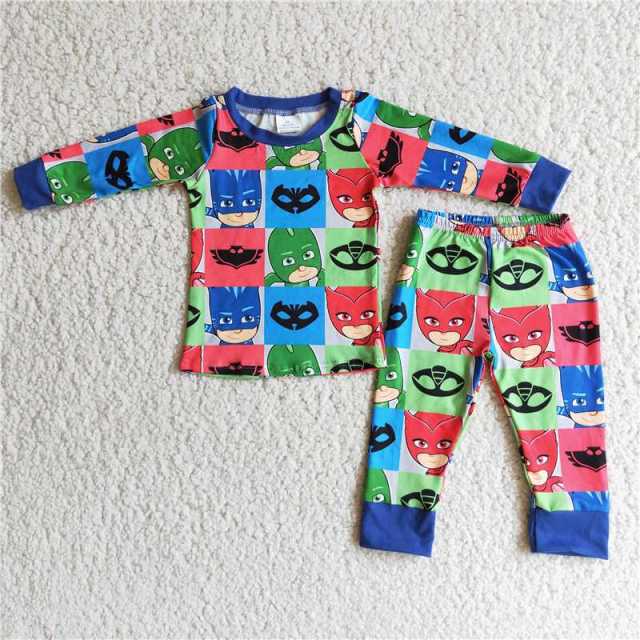 6 C9-1 Superman Peter Pan Boys Pajamas Set