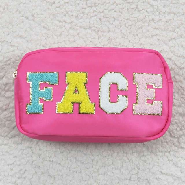 BA0094 face letter pink cosmetic bag