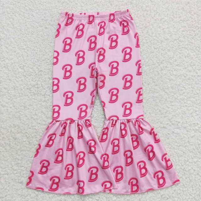P0306 B barbie letter pink pants