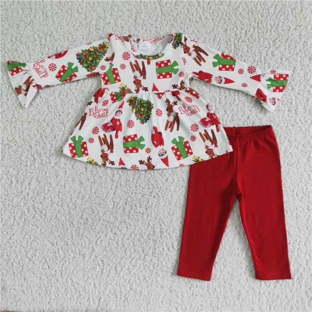 6 A22-14 Christmas man red Pants Suit