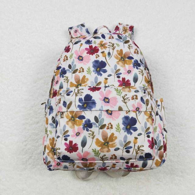 BA0143 Beige floral pattern backpack