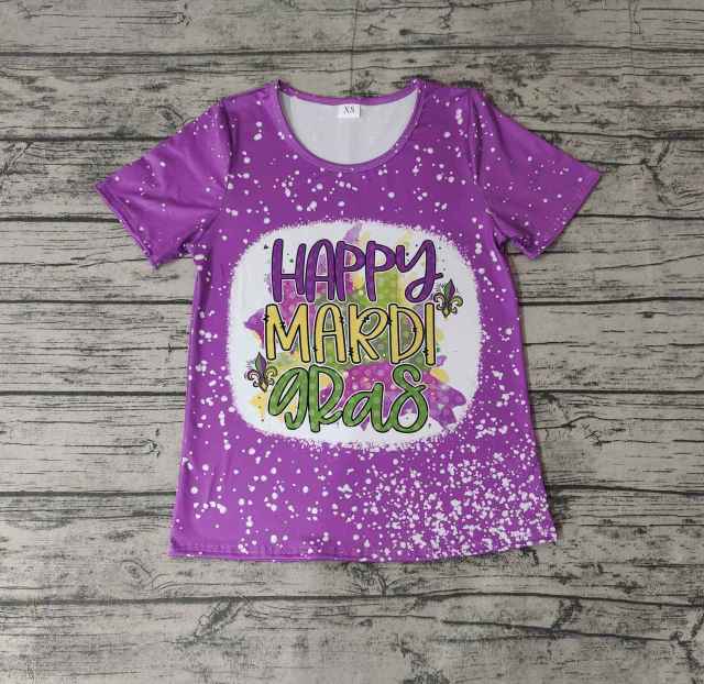 Pre-order toddler girls clothes purple short sleeve top