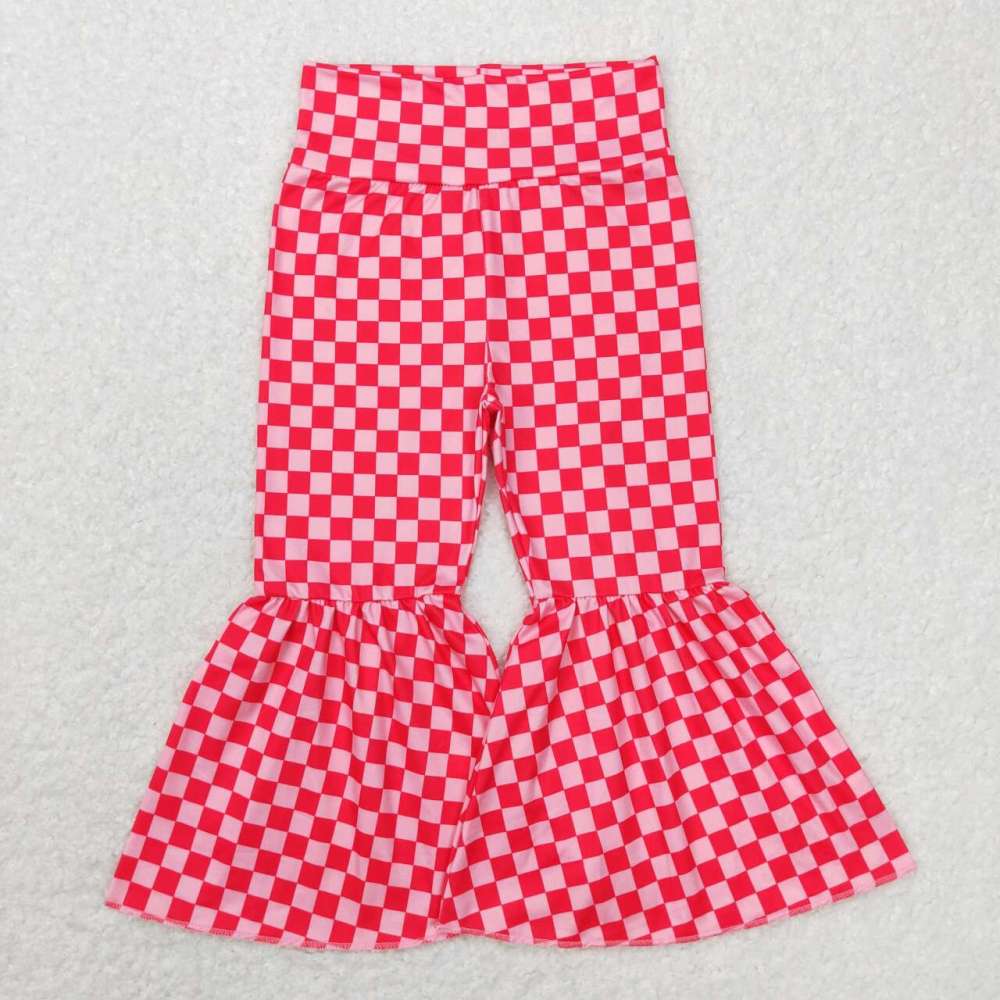 P0340 pink plaid Pants