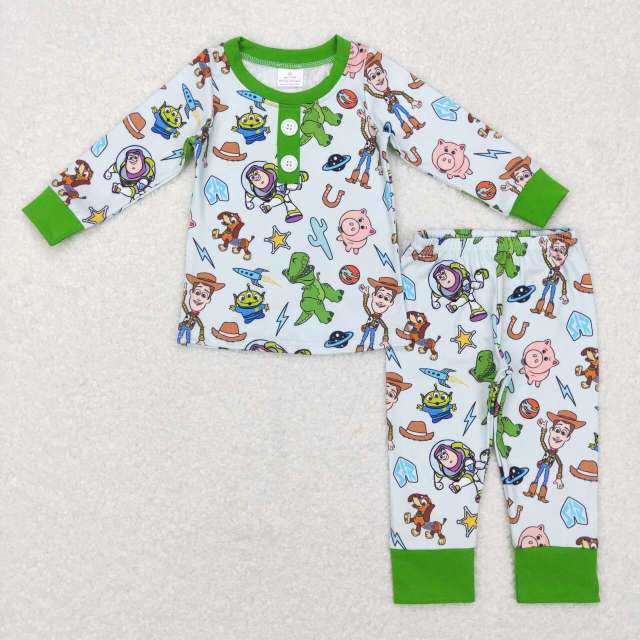 BLP0411 toy story toy story blue green long sleeves Pants Suit