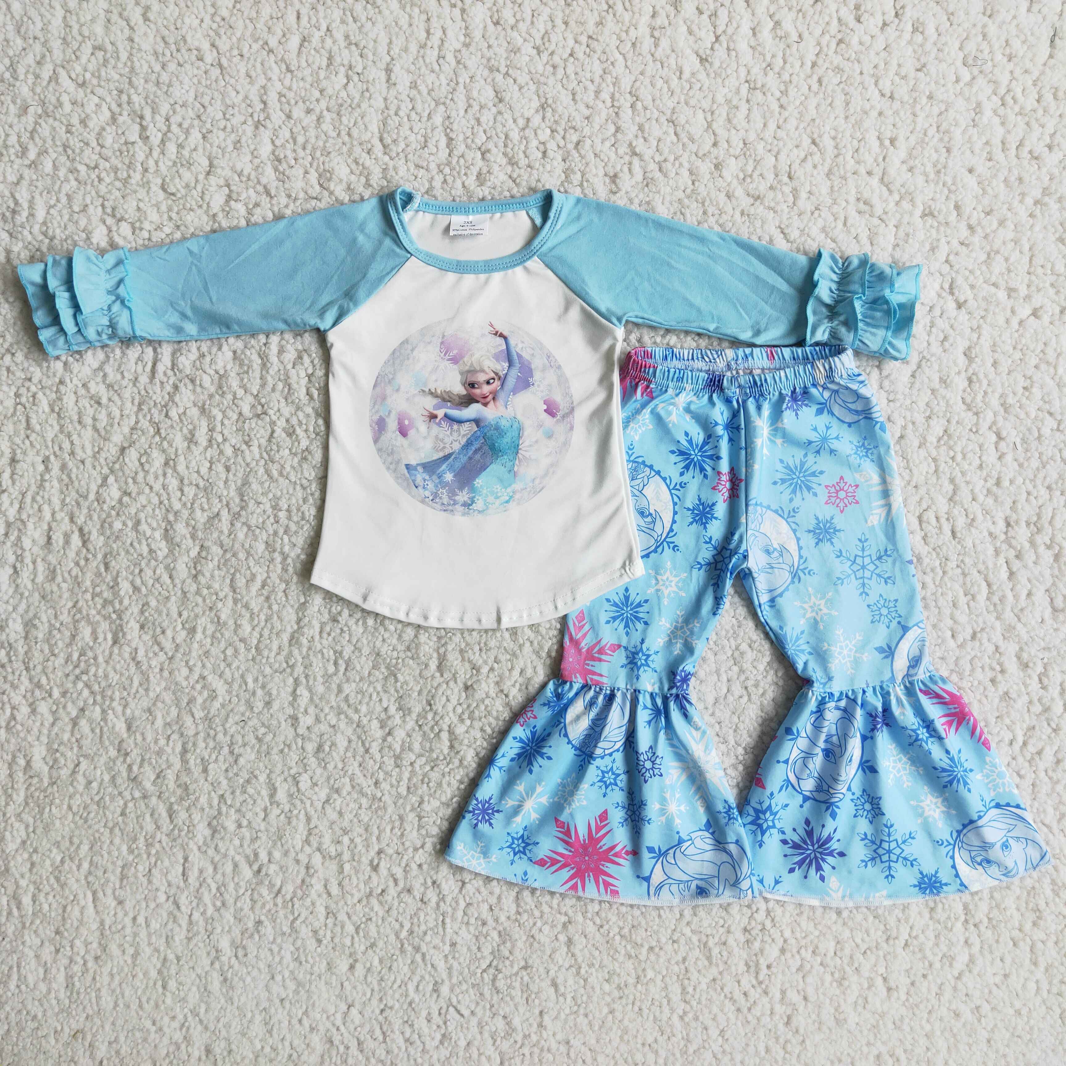 6 A26-28 Frozen Elsa Princess Two Piece Set