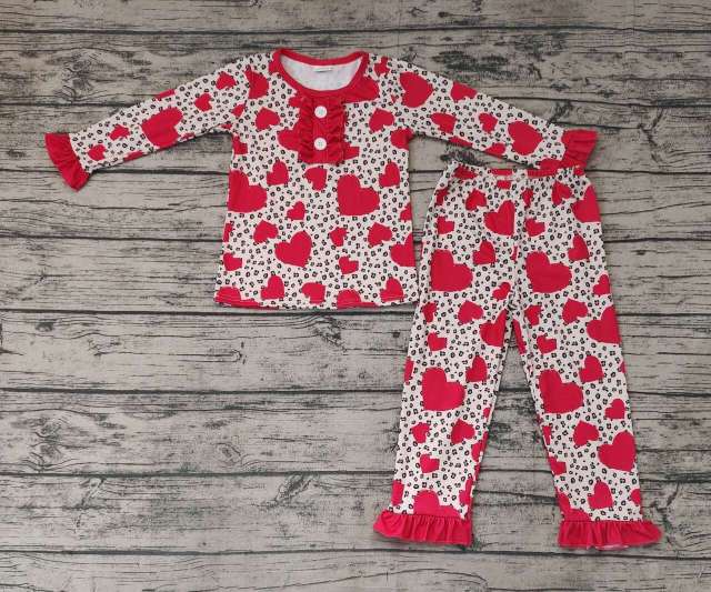 Pre-order baby girl clothes valentine love long sleeve pants outfits