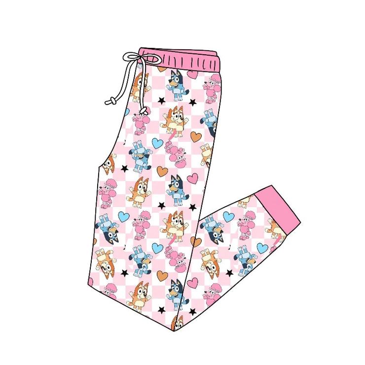 P0393 pre-order Adult women cartoon dog valentine's day pants