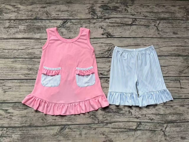 Pre-order baby girl clothes sleeveless shorts outfits