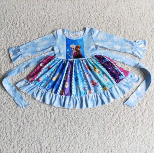 6 A16-14 frozen frozen long sleeve dress