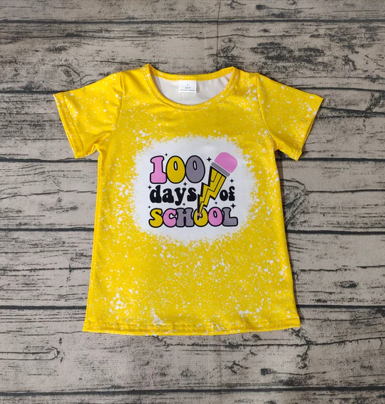 GT0387 pre-order baby boy clothes boy back to school top 100days of school tshirt