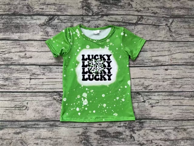 Pre-order toddler girls clothes lucky green tshirt top