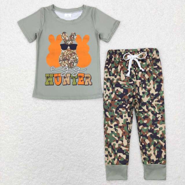 BSPO0220 hunter rabbit camouflage army green short-sleeved Pants Suit