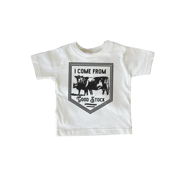 Pre order I come from good stock western cow shirt