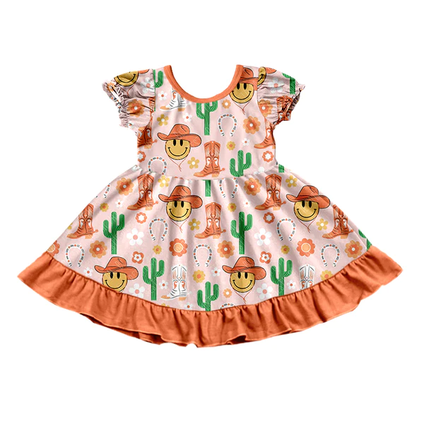 Pre order cowgirl western short sleeve dress