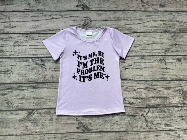 Pre-order baby girls light purple short sleeve shirt