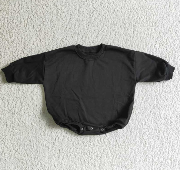 LR0241 Black sweatshirt long sleeve jumpsuit
