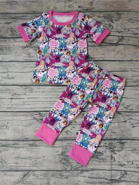 GSPO1332 pre-order baby girl clothes 1989 album girl summer pajamas outfits
