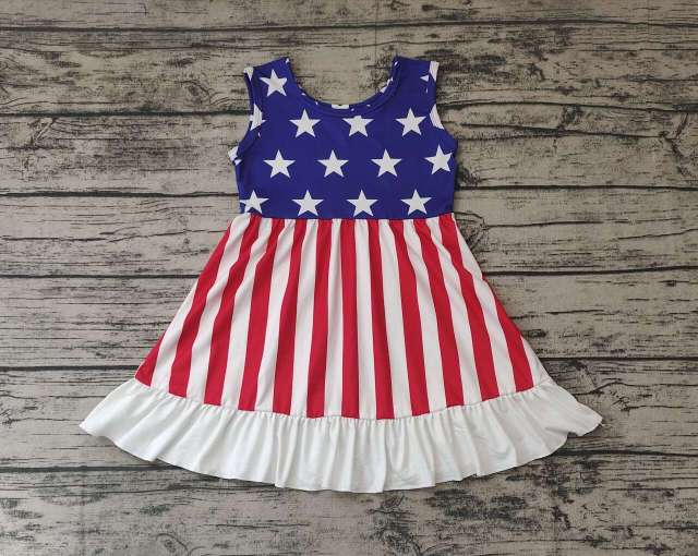 Preorder baby girl 4th of July sleeveless dresses outfit