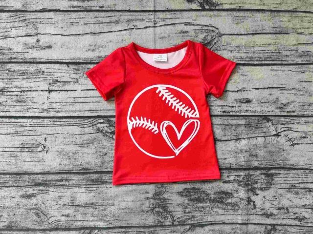 Pre-order baby clothes red short sleeve top