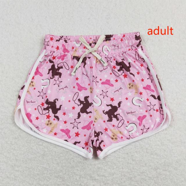 SS0130 Adult riding star pink shorts