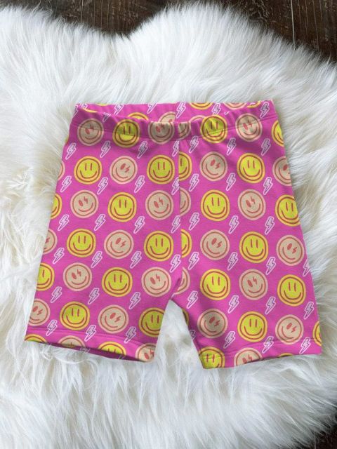 Pre-order kids pink smiley summer shorts