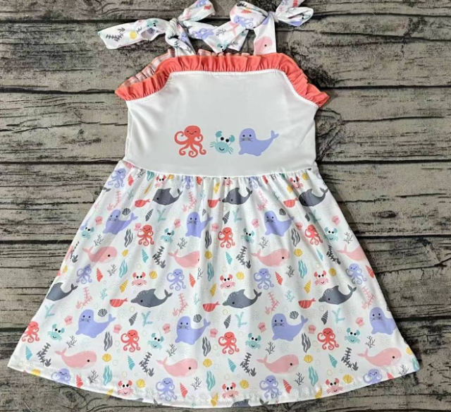 Pre-order baby girl clothes suspender summer dress