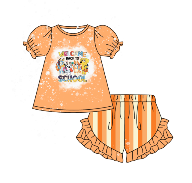 GSSO1031.pre order  Girls Summer cartoon  Outfit （4-5weeks become rts ）