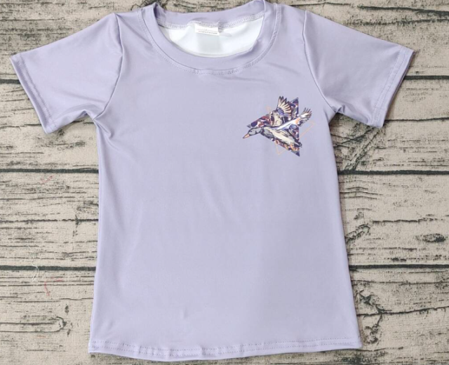 BT0599 Camouflage duck gray short-sleeved top