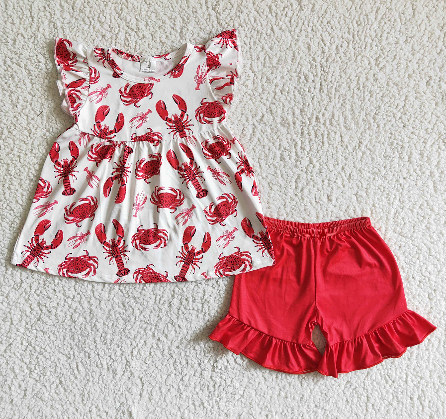 C0-27 Lobster flying sleeve shorts suit