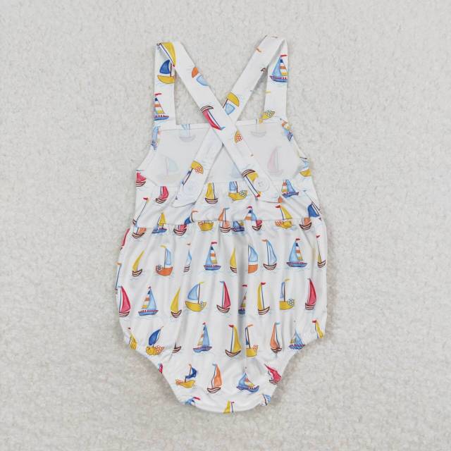 SR1061 Sailing White Vest romper