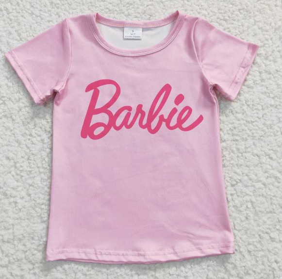 GT0151 Girls Pink Short Sleeve Top