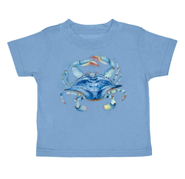 BT0679 Crab blue short sleeve  boy summer shirts (6-7weeks become rts )