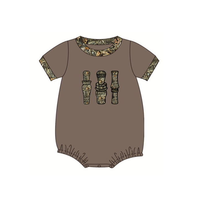 pre sale brown baby boy short sleeve romper