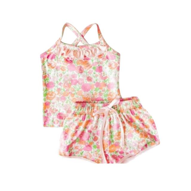 pre sale girls summer suit sleeveless top and shorts