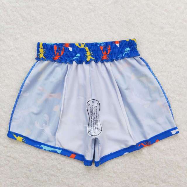 S0269 Colorful crayfish blue swimming trunks