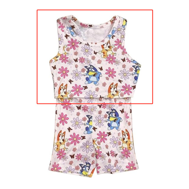 pre sale girls summer sleeveless flower tops