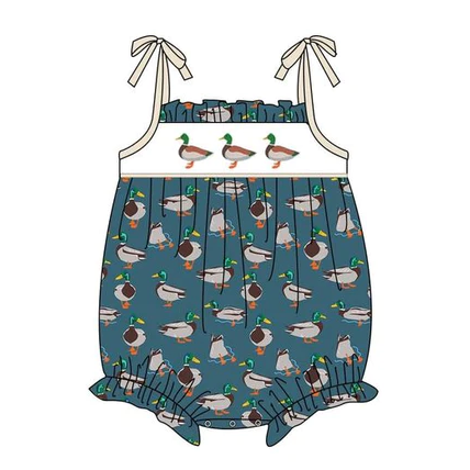 pre sale girls' sleeveless tops  top duck  print  with romper