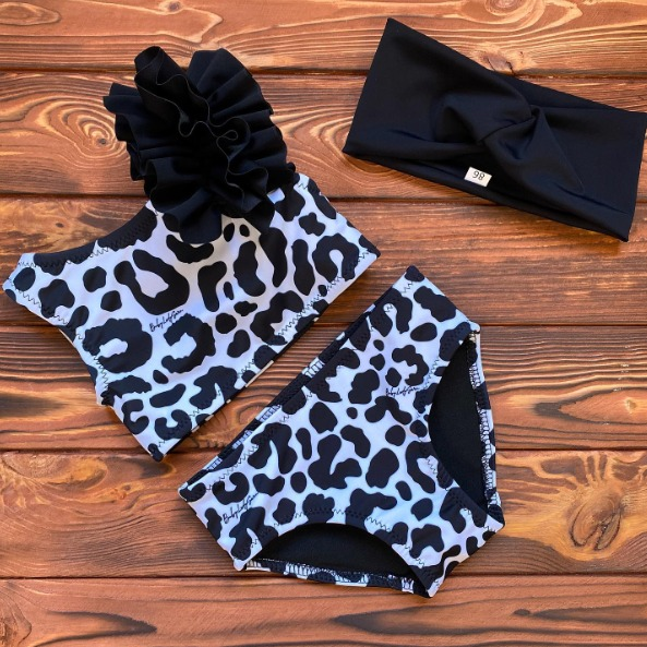 pre sale  girls summer suit sleeveless top  and  briefs  with leopard print