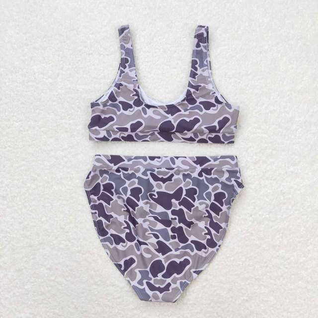 S0321 Adult women's camouflage swimsuit set