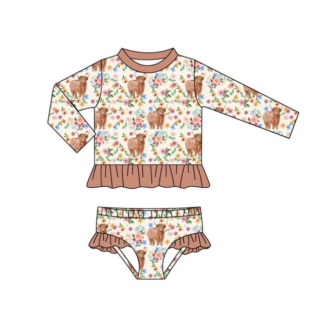 pre sale  girls summer suit long sleeve lace top and briefs