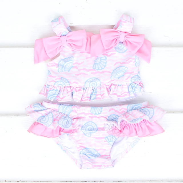 pre sale  girls summer pink bow with romper