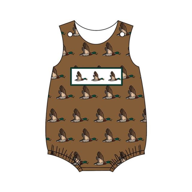 pre sale baby boys  sleeveless top wild geese flying south print  with romper