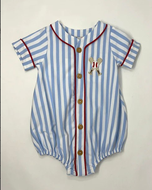 pre sale baby boy clothes  light blue stripes print  with romper