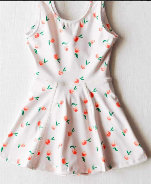 pre sale girls summer sleeve top  apple print  dress