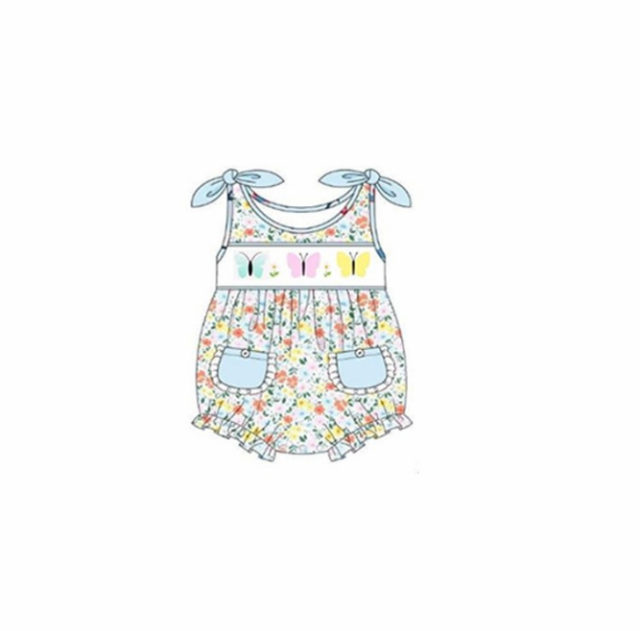 pre sale baby girl clothes sleeve top  butterfly print  with romper
