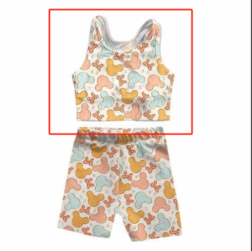 pre sale girls summer clothing  sleeve top mickey mouse print