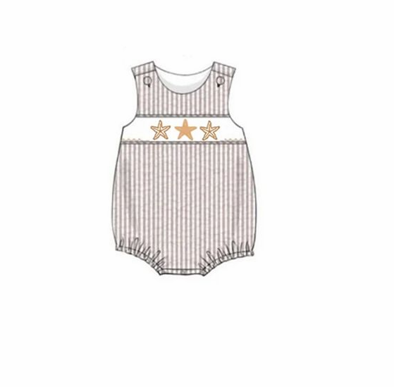 pre sale baby boys clothes sleeve top  embroidered five-pointed star print  with romper
