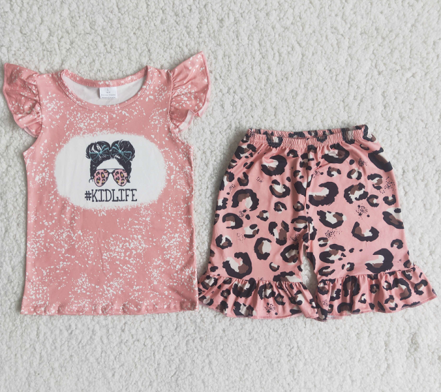 D13-12 Sunglasses Girl KIDLIFE Pink Leopard Print