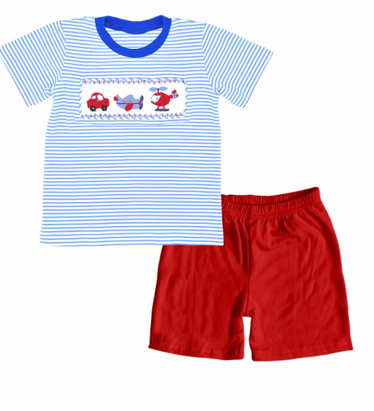 pre sale boys summer outfit sets short sleeve top  print and shorts